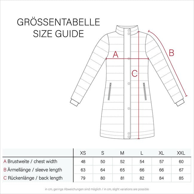 Marikoo Abendsternchen cappotto trapuntato da donna, terracotta