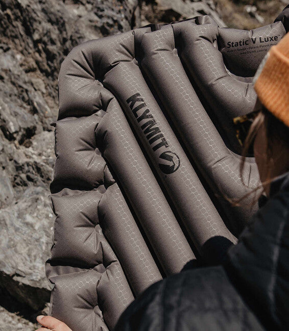 Klymit Static V Luxe XL Inflatable Sleeping Pad, Stone Grey