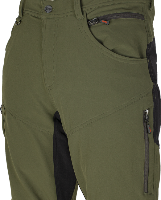 BENNON Fobos pantaloni da esterno e da lavoro, verde/nero