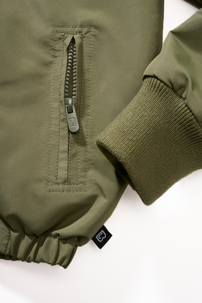 Brandit Windbreaker detská frontzip bunda, olivová