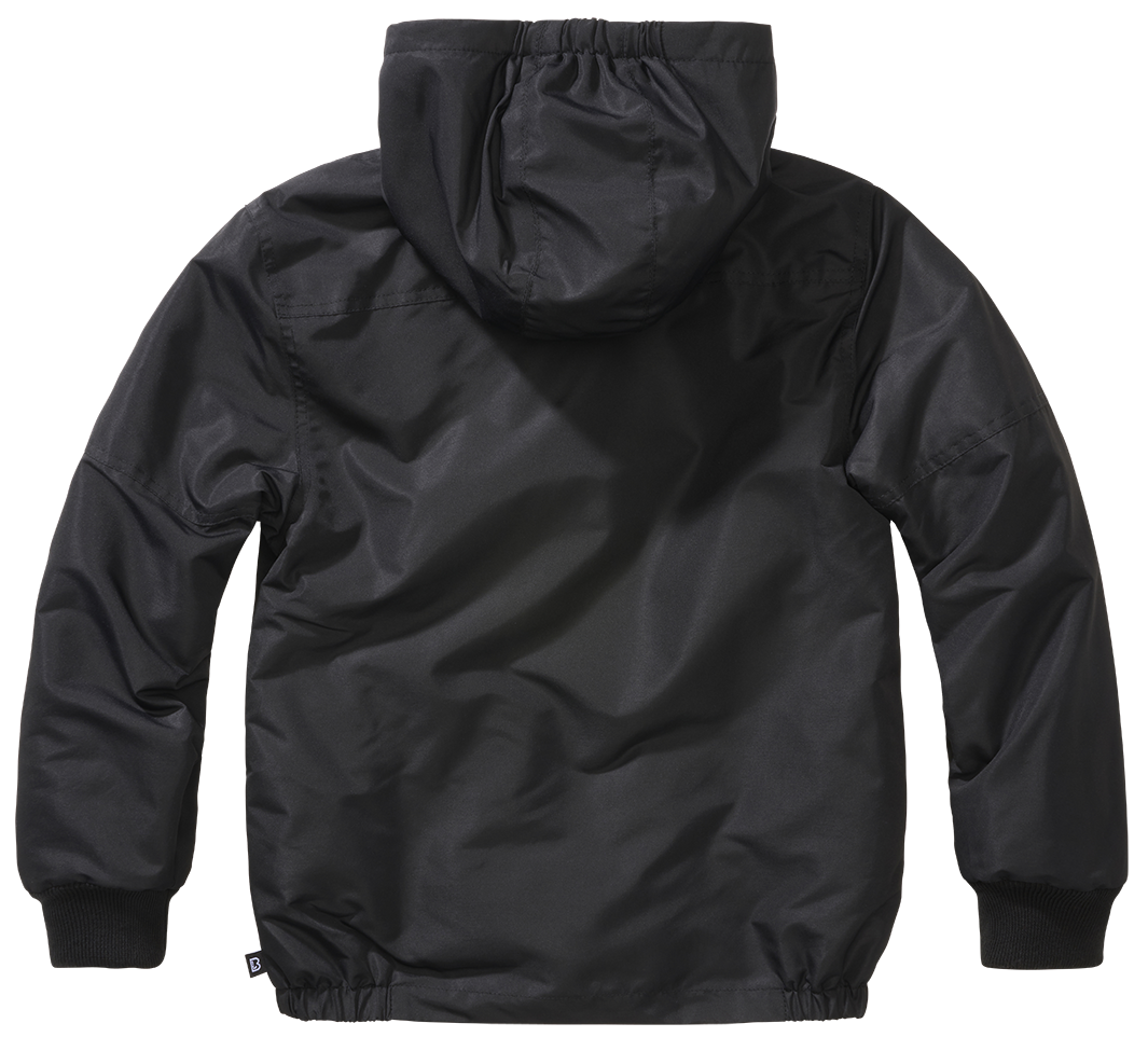 Brandit Windbreaker Frontzip detská bunda, čierna