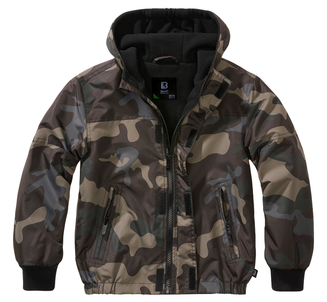 Brandit Windbreaker Frontzip detská bunda, Darkcamo