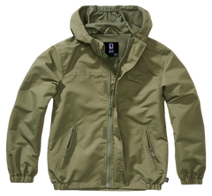Brandit Summer Frontzip Windbreaker giacca per bambini, oliva