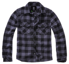 Brandit camicia a maniche lunghe per bambini, nero-grigio