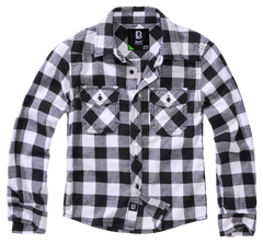 Brandit camicia a maniche lunghe per bambini, bianco nero