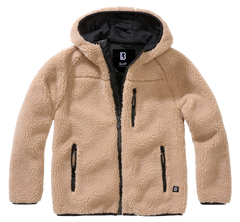 Brandit Teddyfleece kids' hooded jacket, camel