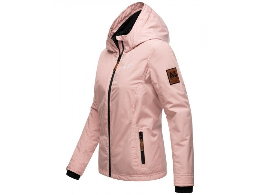 Marikoo BROMBEERE giacca transitoria da donna con cappuccio, rosa cipria