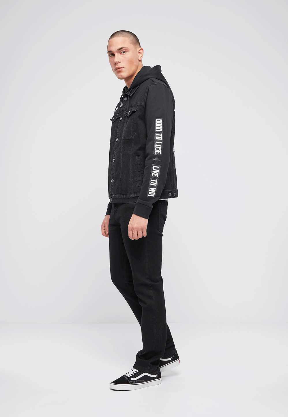 Brandit Motörhead Cradock denim bunda, čierna-čierna