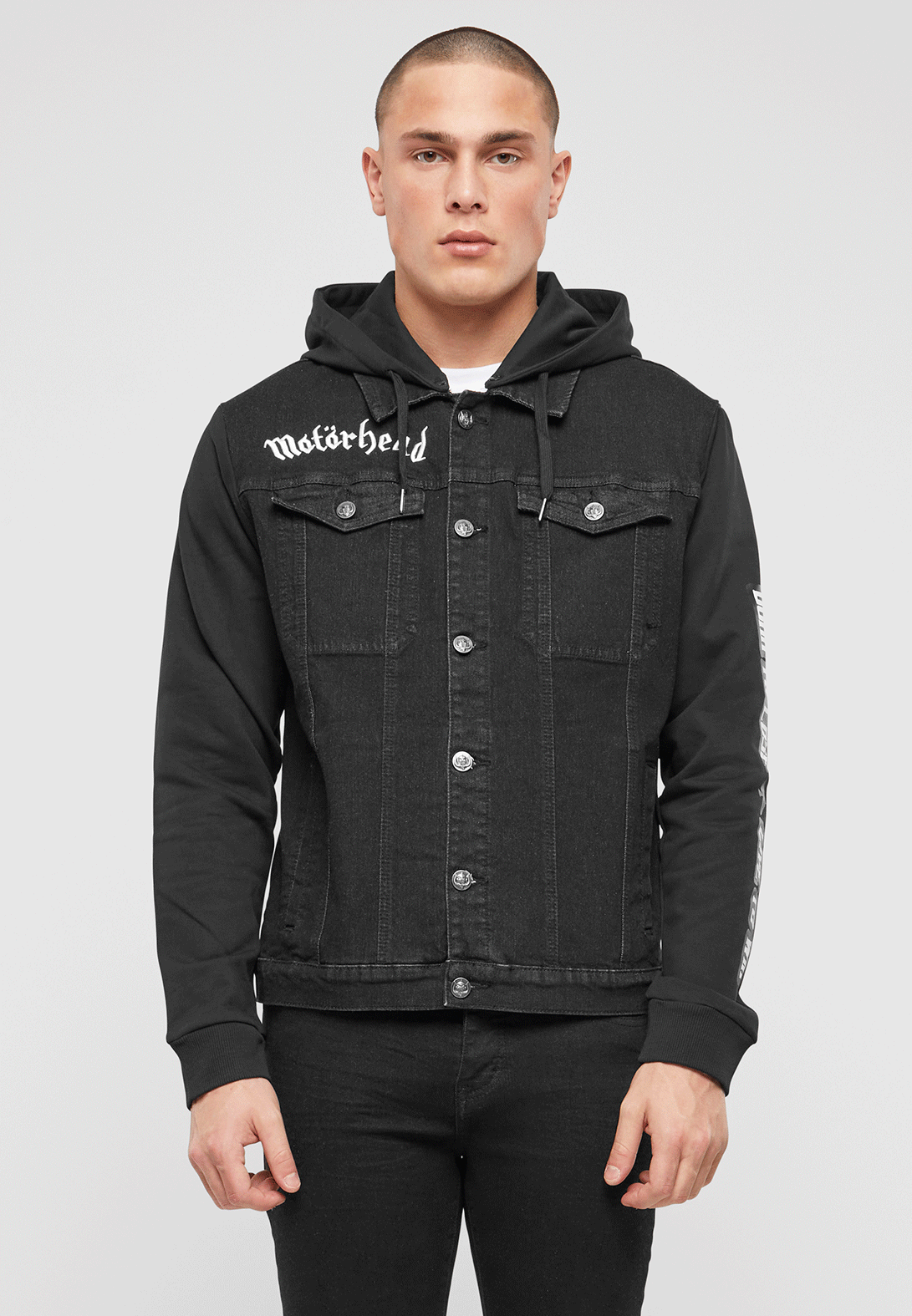 Brandit Motörhead Cradock denim bunda, čierna-čierna