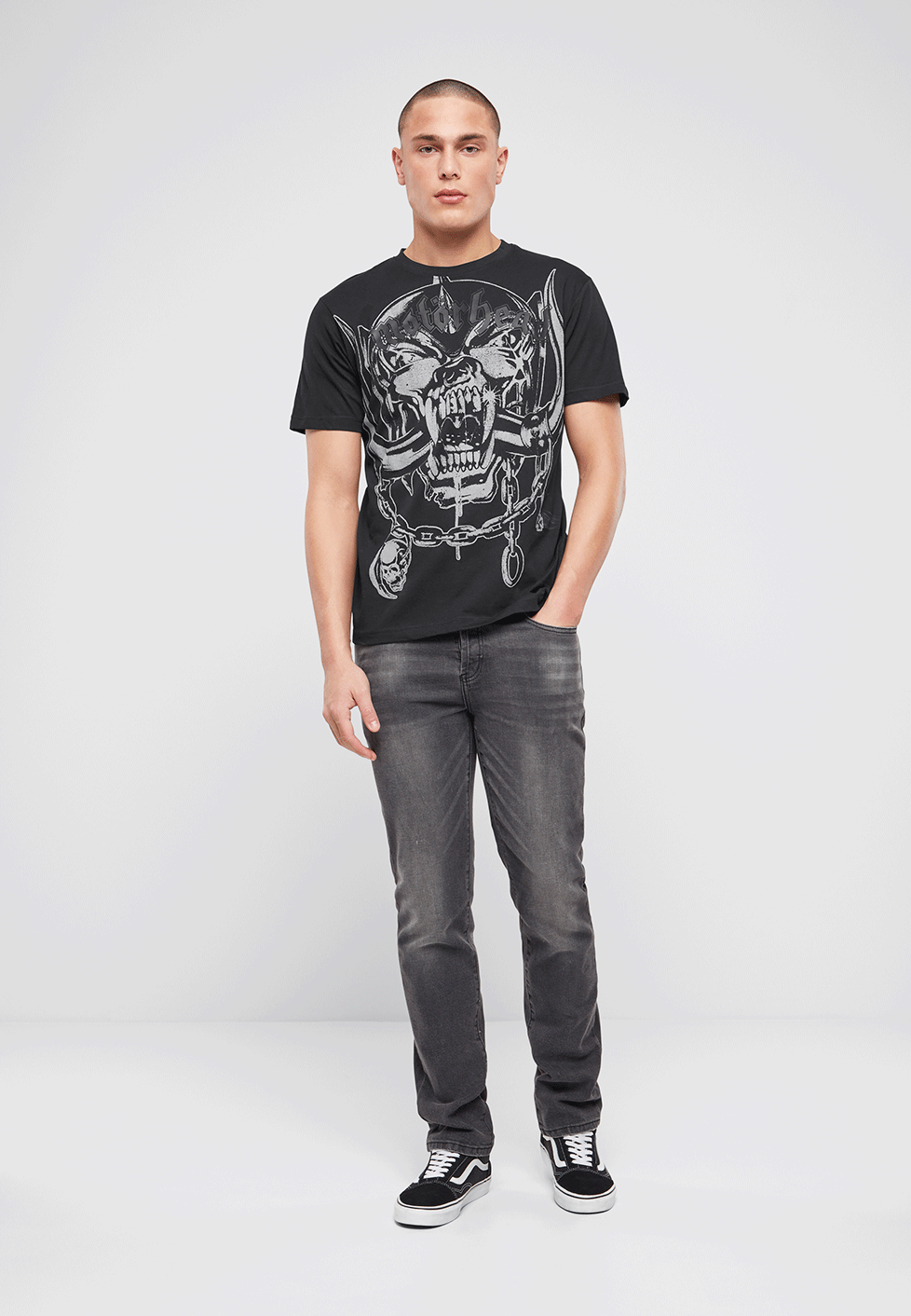 Brandit Motörhead Warpig Print tričko, čierna