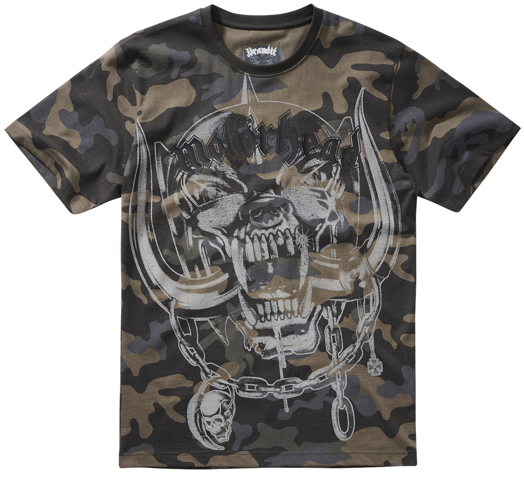 Brandit Motörhead Warpig Print tričko, darkcamo