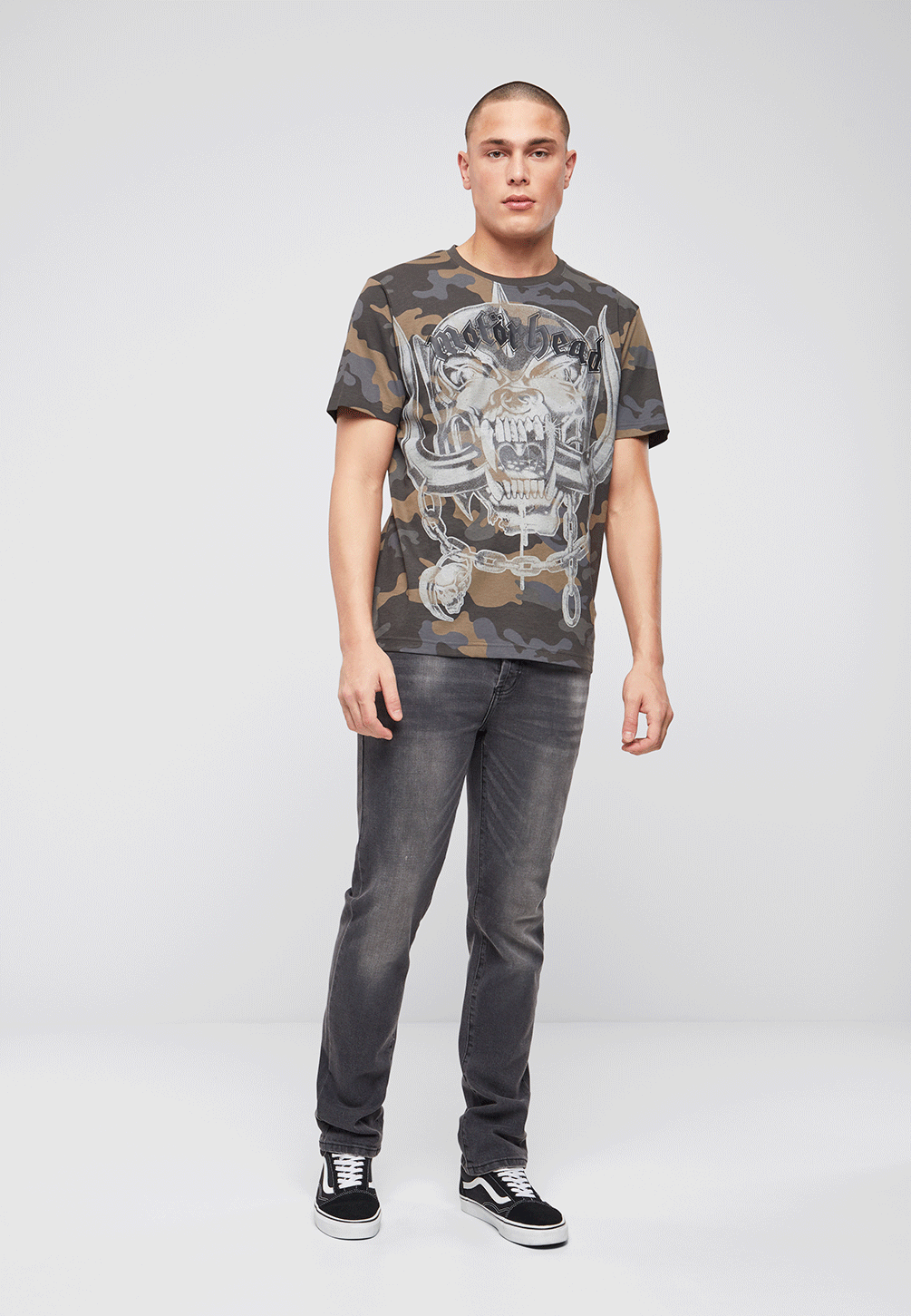 Brandit Motörhead Warpig Print tričko, darkcamo