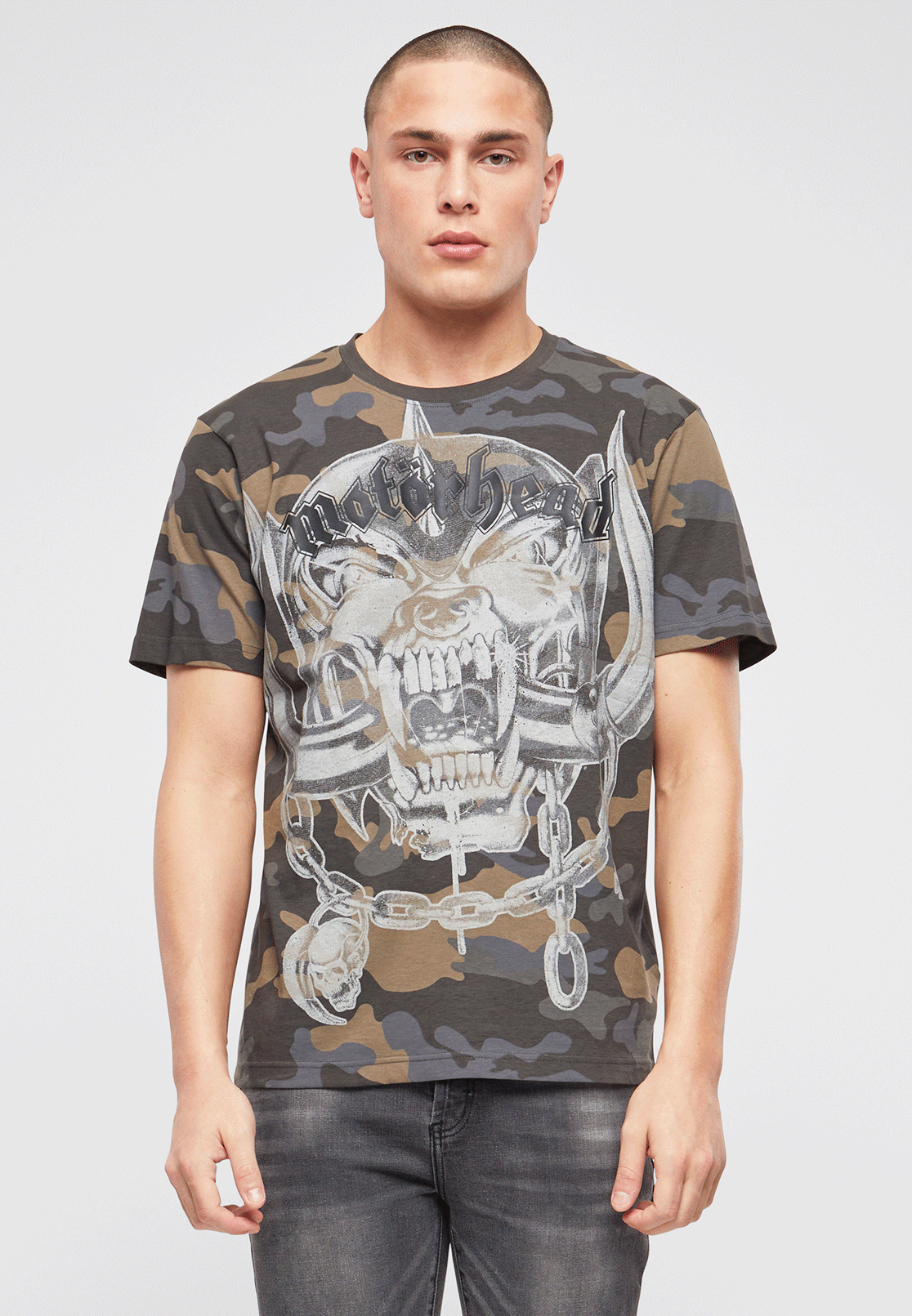 Brandit Motörhead Warpig Print tričko, darkcamo