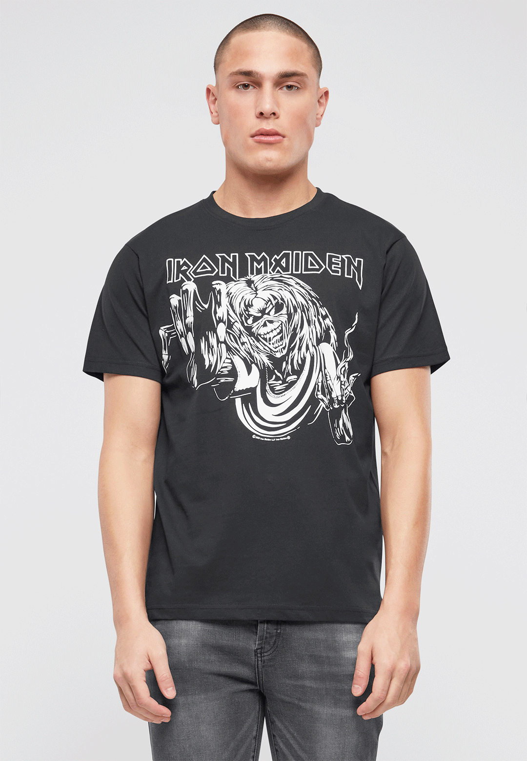 Brandit Iron Maiden tričko Eddy Glow, čierna