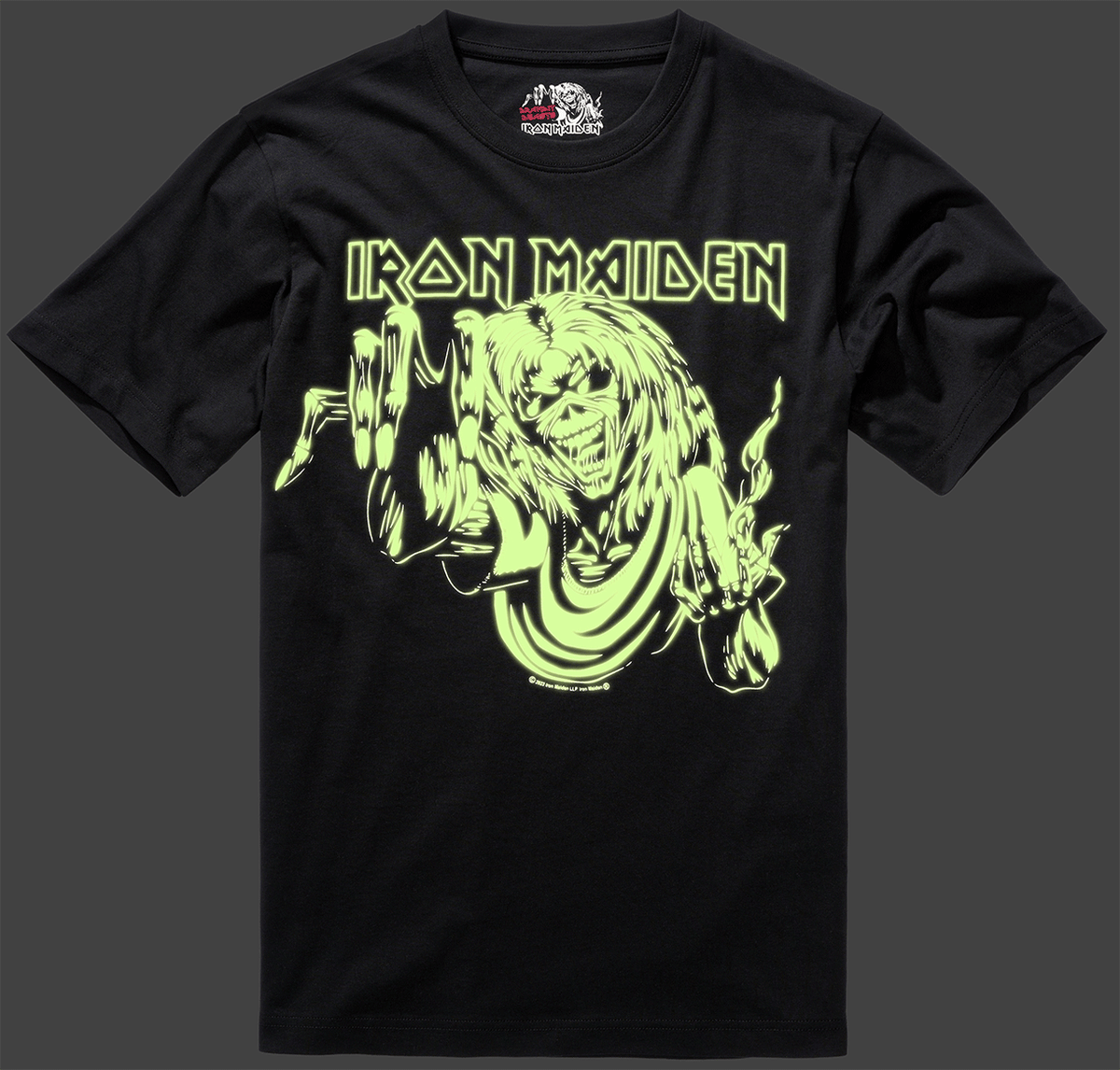 Brandit Iron Maiden tričko Eddy Glow, čierna