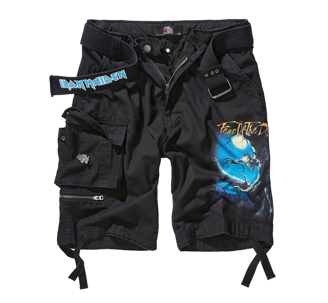 Brandit Iron Maiden Savage kraťasy Fear of the Dark, čierna