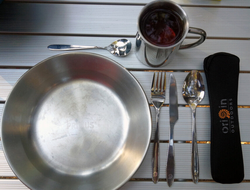 Origin Outdoors Biwak set di posate per la cena