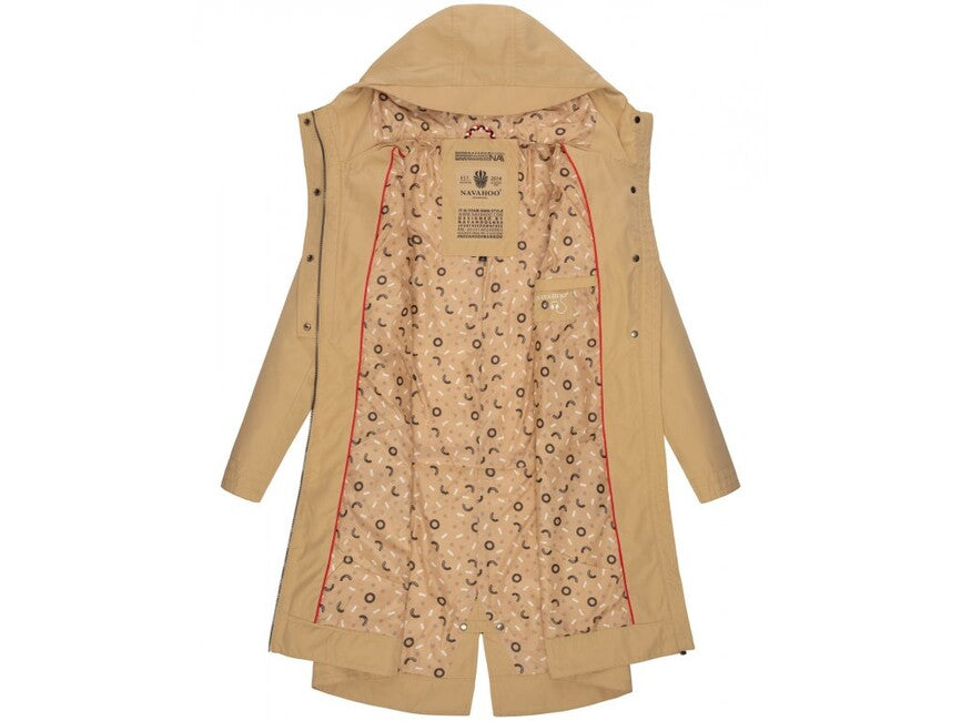 Navahoo Josinaa giacca transitoria da donna con cappuccio, beige