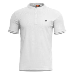 Pentagon Levantes Henley maglietta con bottoni, bianca