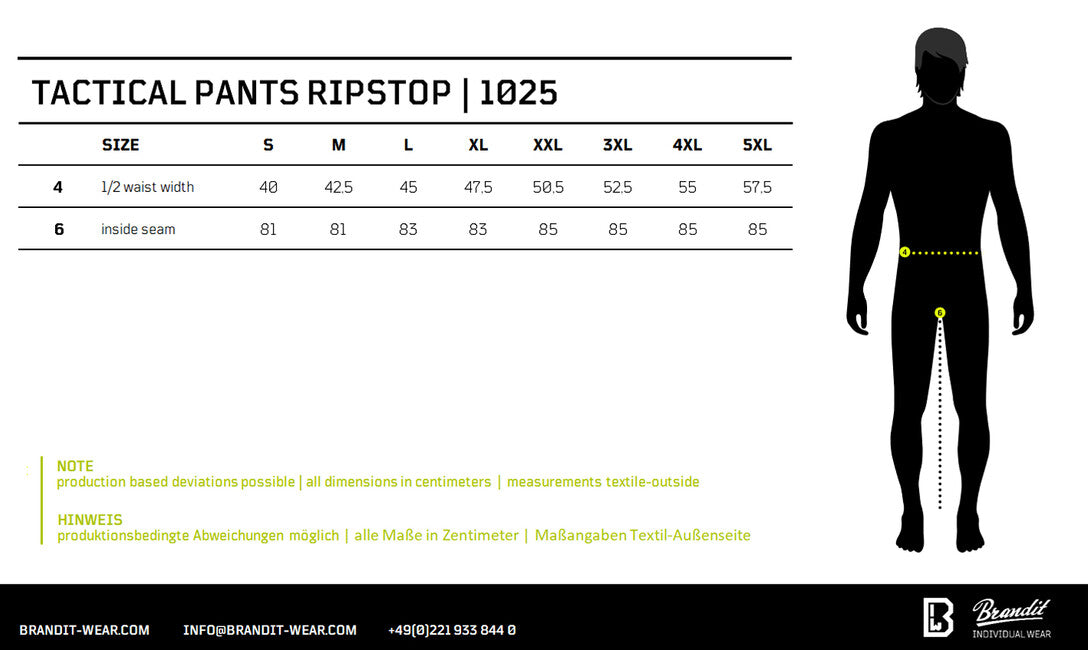 Brandit Pantaloni tattici Ripstop, oliva