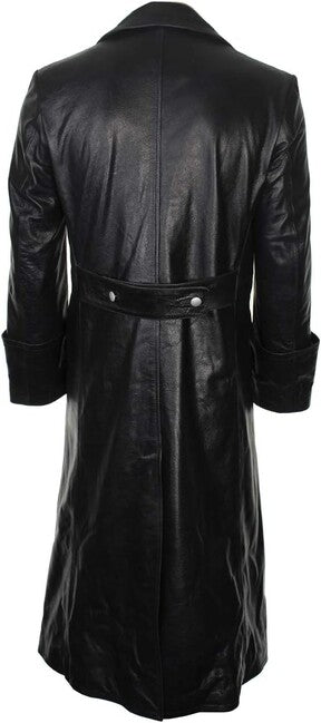 Mil-Tec cappotto in pelle nera