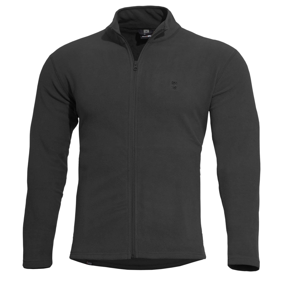 Pentagon ELK felpa con zip in pile, nera