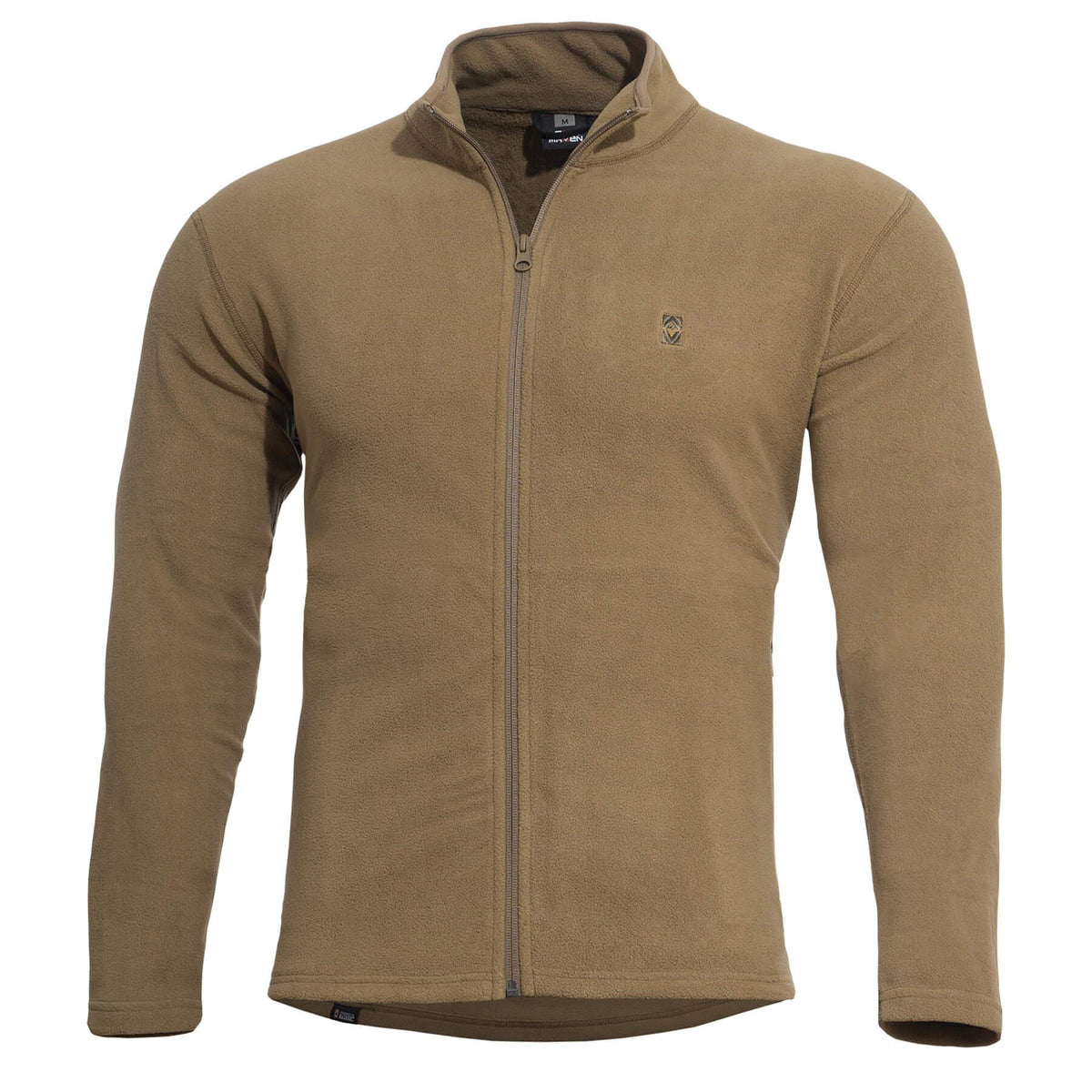 Pentagon Elk felpa con zip in pile, coyote
