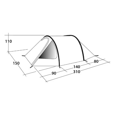 Outwell Earth tenda per 2 persone, blu-verde