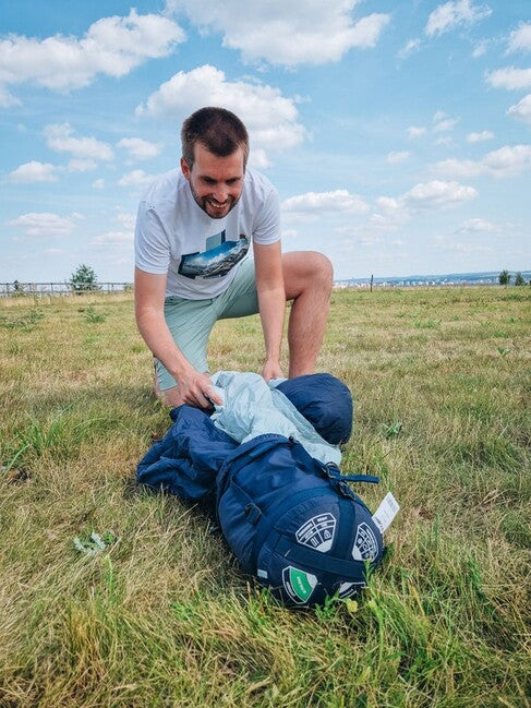 Husky Mantilla sacco a pelo ultralight tre stagioni -5, blu scuro