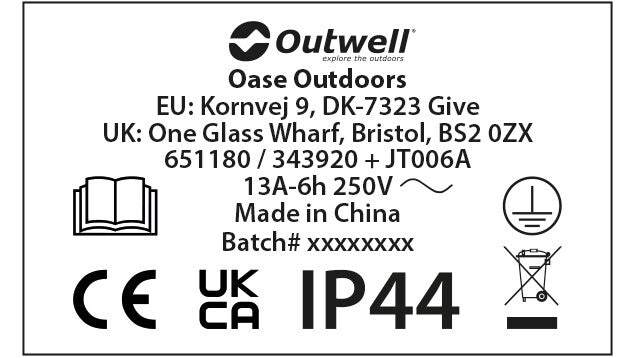 Outwell Opus spina di conversione 0,3 metri - Regno Unito