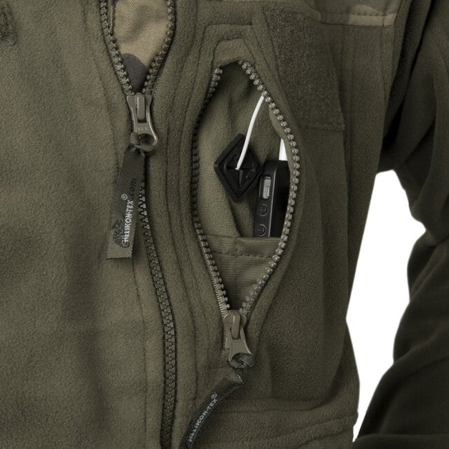 Helikon-Tex Infantry giacca in pile, nero woodland, 330g/m2