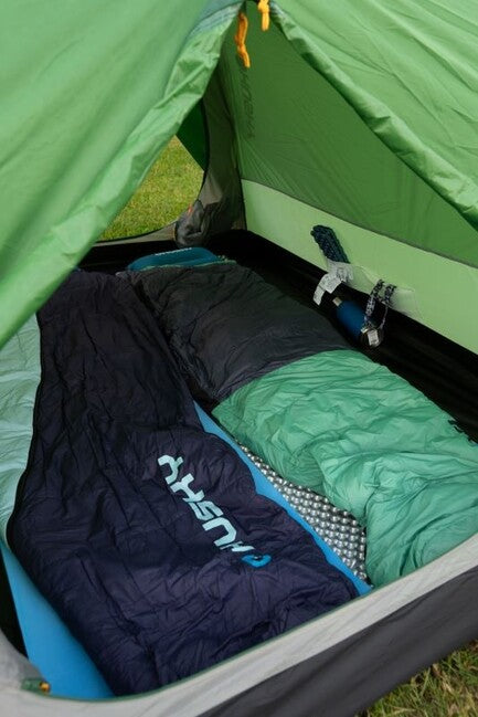 Husky Dinis sacco a pelo in piuma a tre stagioni -10, blu/menta