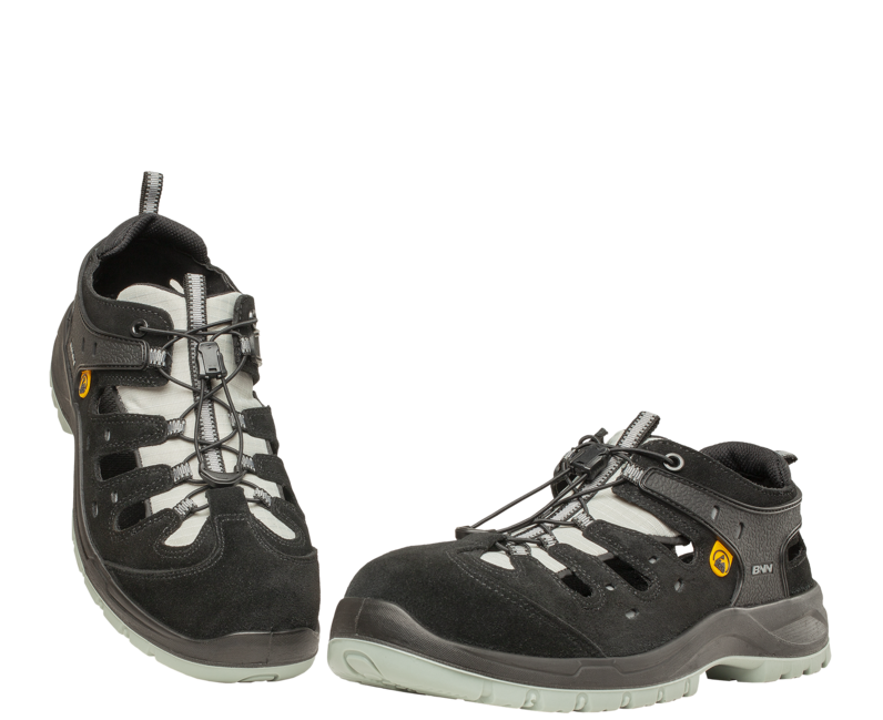 BENNON Bombis Lite sandali da lavoro S1P ESD NM, grigio
