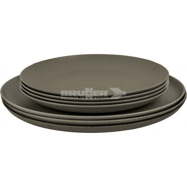 Brunner Lunch Box Set di piatti da campeggio, marrone