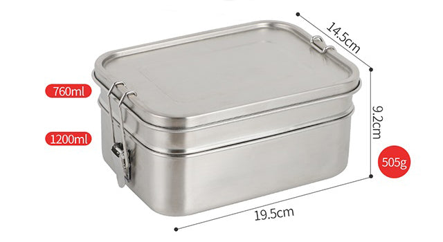 Origin Outdoors Deluxe lunch box in acciaio inox 1,9 l
