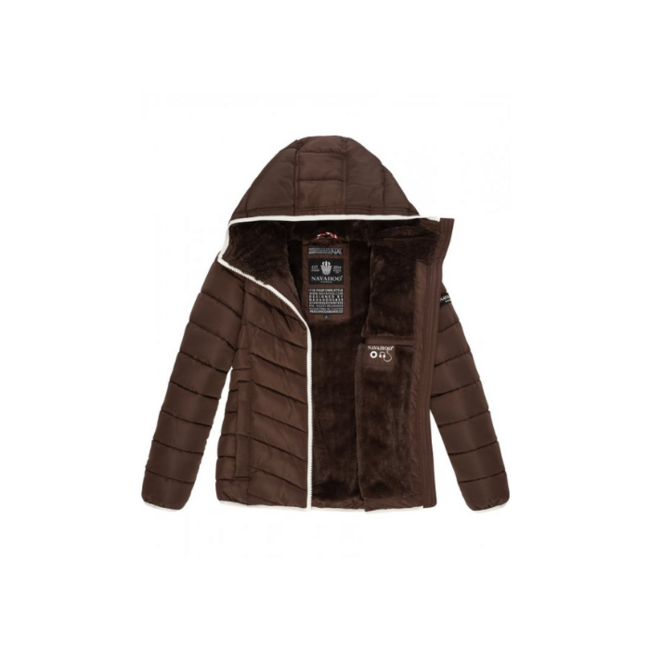 Navahoo Elva giacca invernale da donna con cappuccio, dark choco