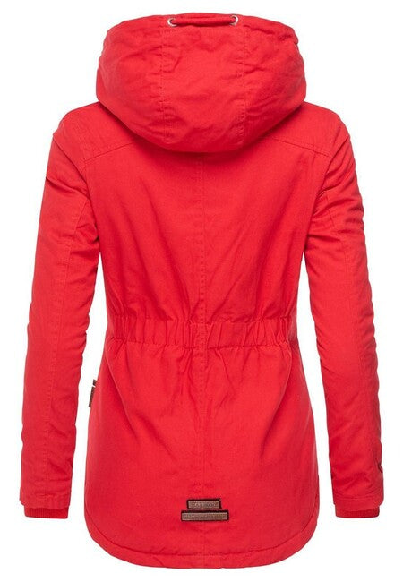Marikoo BIKOO giacca invernale con cappuccio da donna, rosso