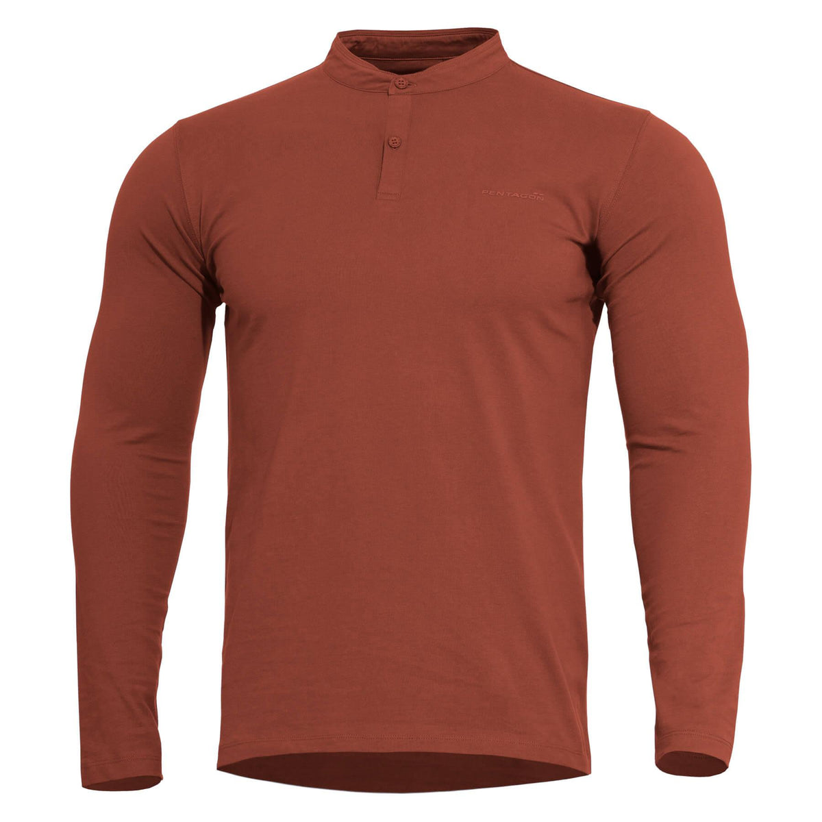 Pentagon Romeo 2.0 Μακρυμάνικο Μπλουζάκι με Κουμπιά, maroon red