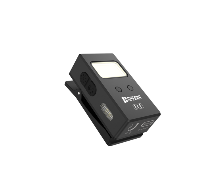 Speras U1 torcia multifunzione edc con clip, nero