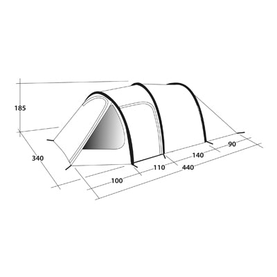 Outwell Earth tenda per 5 persone, blu-verde