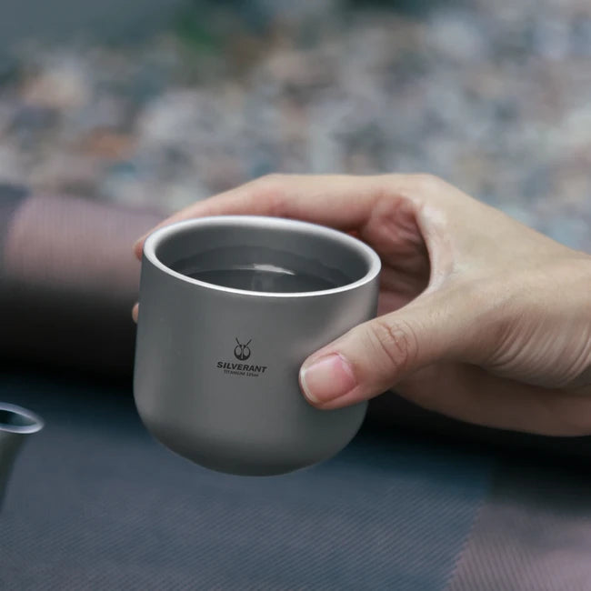 Silverant Tazza da té in titanio a doppia parete 125 ml