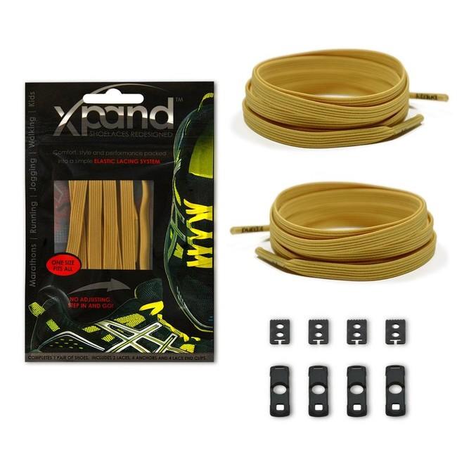 Xpand Elastic lacci per scarpe, oro