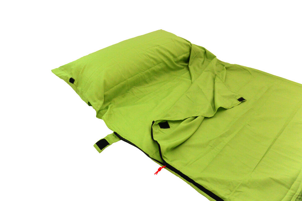Origin Outdoors Fodera per sacco a pelo rettangolare in microfibra, verde