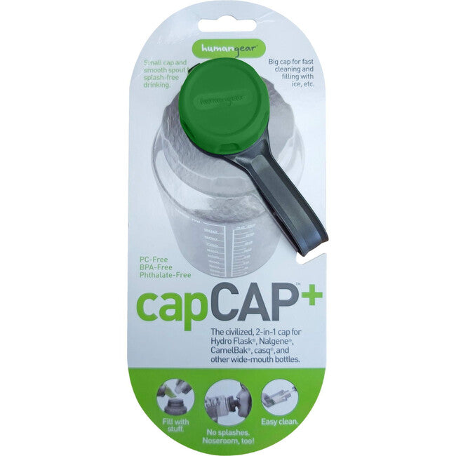 Humangear capCAP+ tappo per bottiglia diametro 5,3 cm, verde