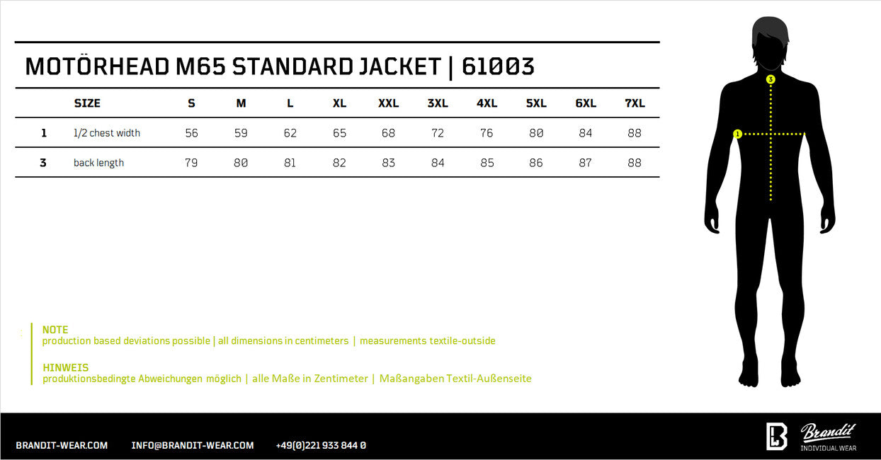 Brandit Motörhead M65 giacca classica, nera