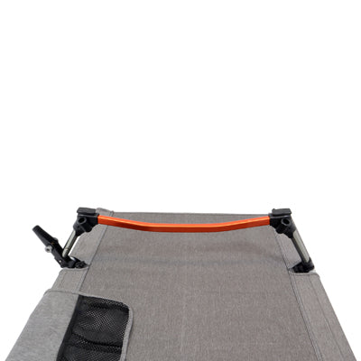 BasicNature Lettino da campeggio rialzato 190 cm, grigio