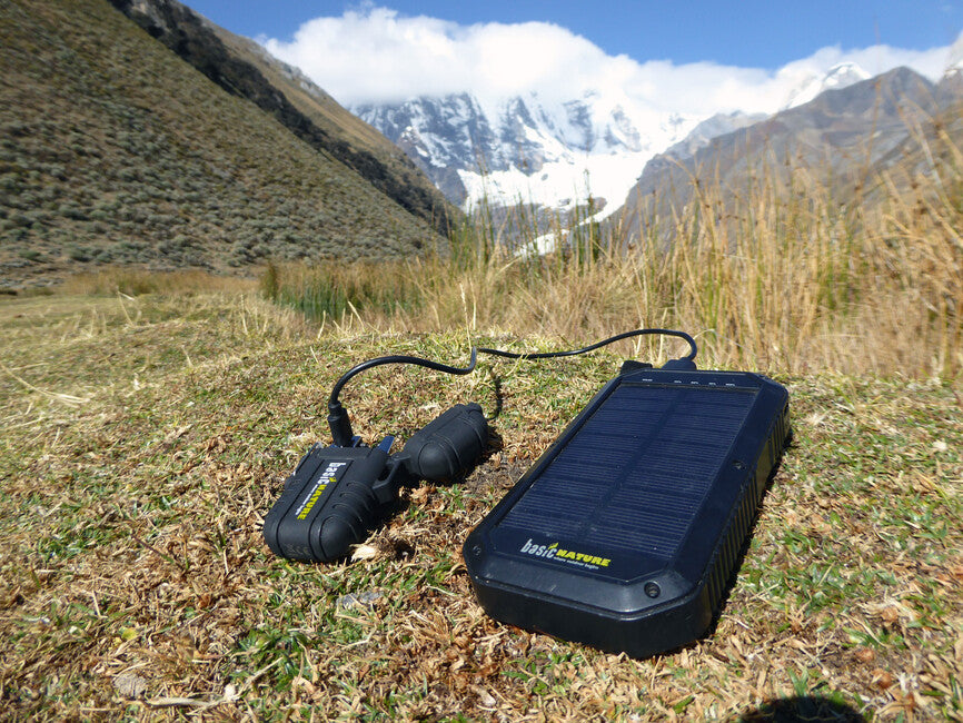 BasicNature 20 20K powerbank con ricarica wireless qi e pannello solare