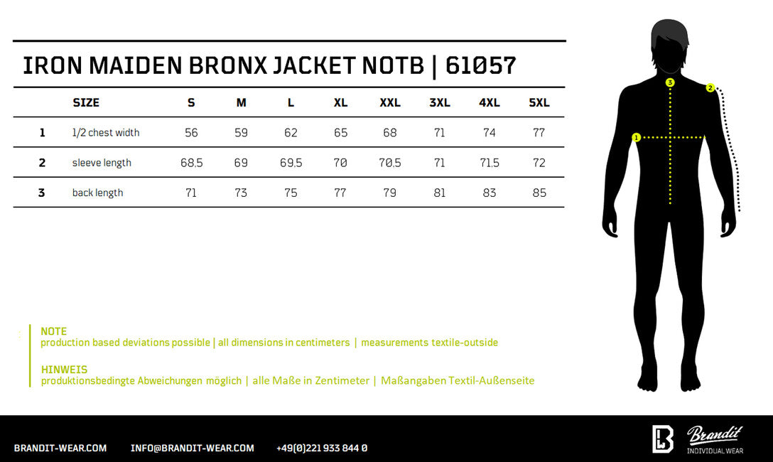 Brandit Iron Maiden Bronx, nero