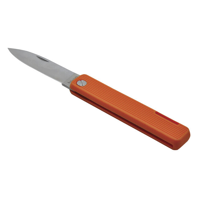 Baladeo ECO352 coltello Papagayo, lama 7,5 cm, acciaio 420, manico tpe arancione