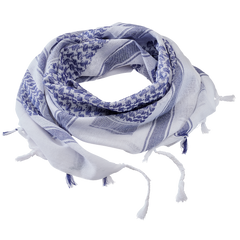 Brandit Shemag sciarpa, blu-bianco
